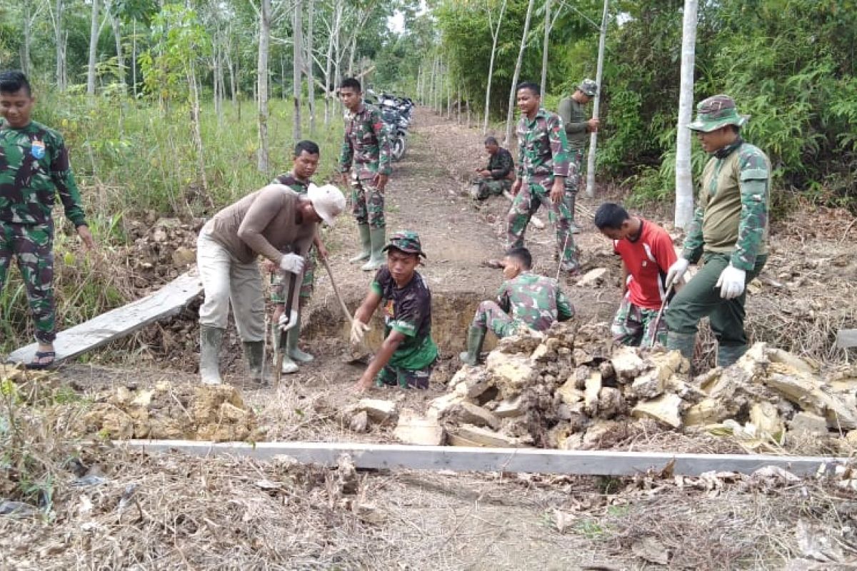 Pembangunan fisik TMMD di Sambas tak terkendala musim hujan