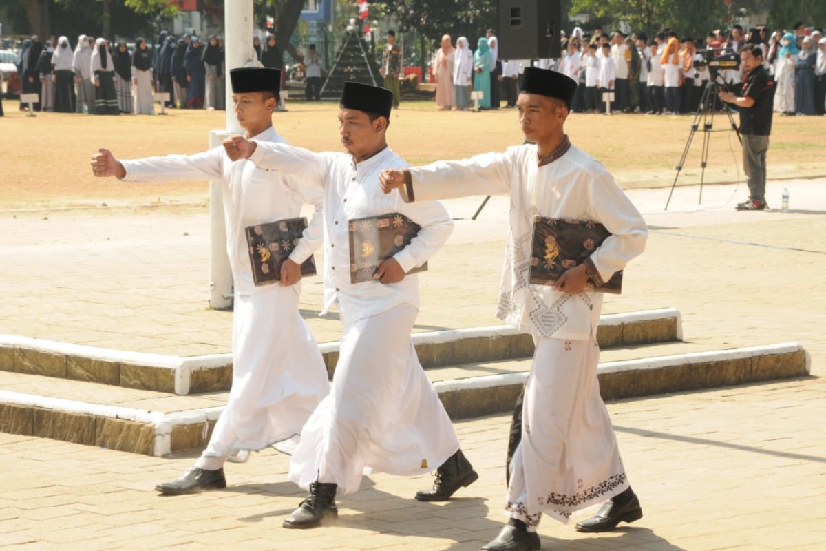 Ratusan Santri Ikuti Upacara HSN Tingkat Kabupaten Lebak