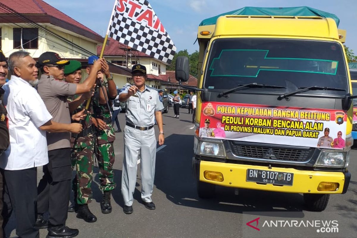 Polda Babel kirim bantuan ke Maluku dan Papua