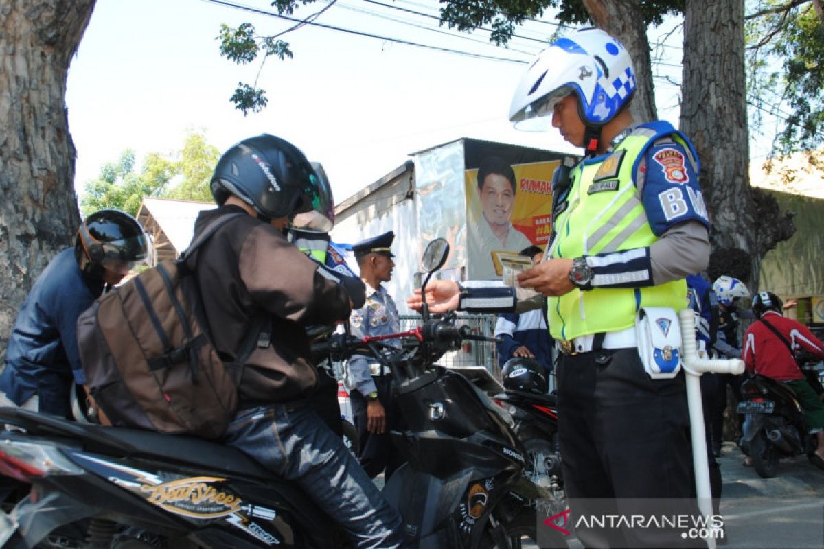 Puluhan pengendara di Palu terjaring pada hari pertama Operasi Zebra