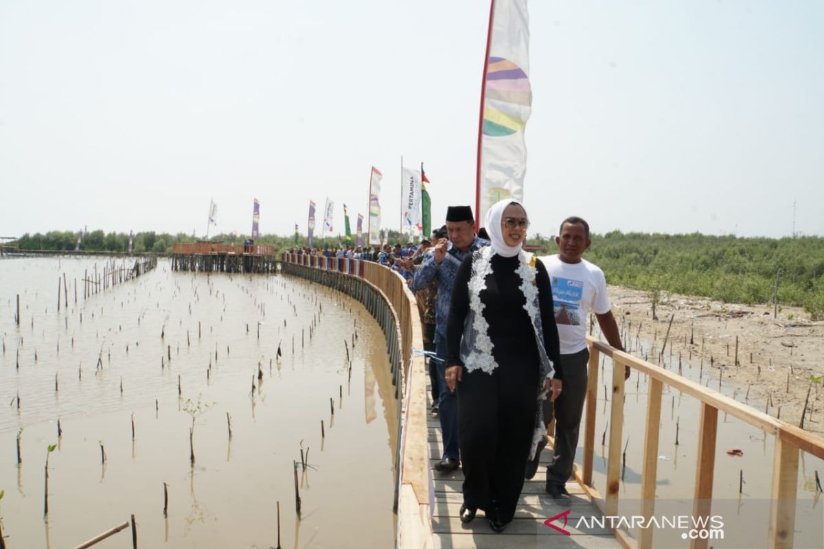 Pertamina "percantik" daerah yang tergerus abrasi di Karawang