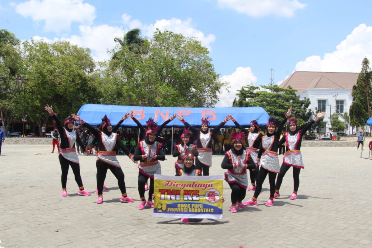 Rangkaian HUT TNI, Korem 133 lombakan Tari Sajojo