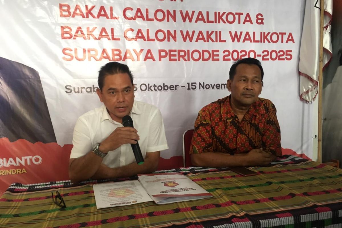 Gerindra buka pendaftaran bakal calon Pilkada Surabaya 2020