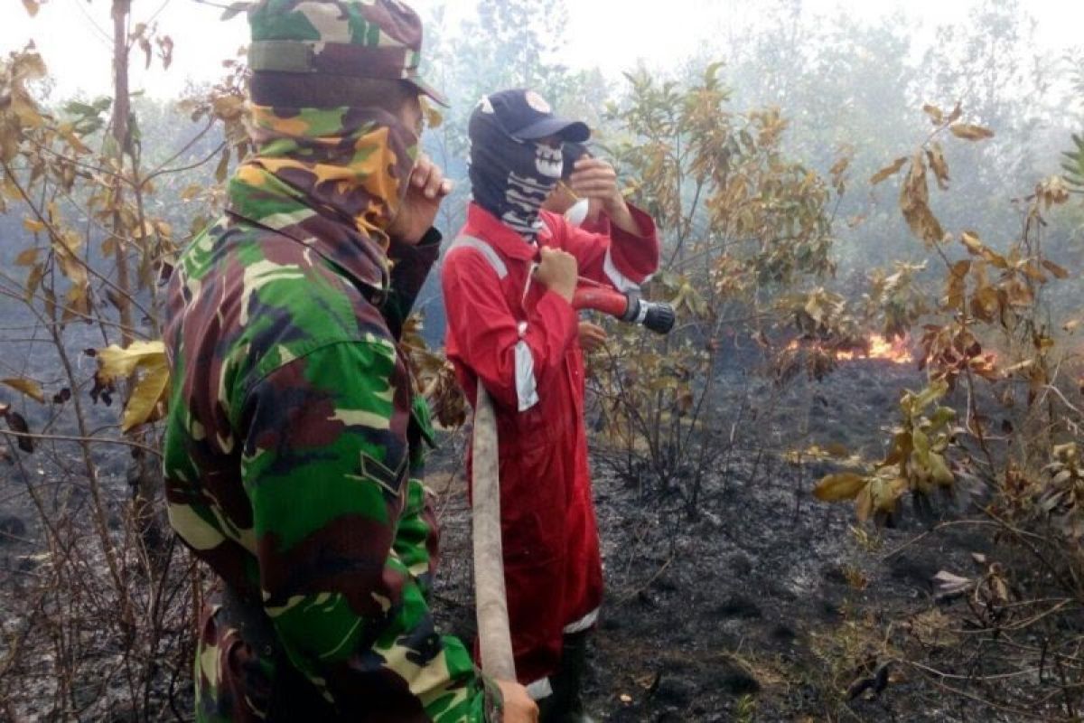 Tim Satgas TNI Kodim 0403 OKU padamkan karhutla