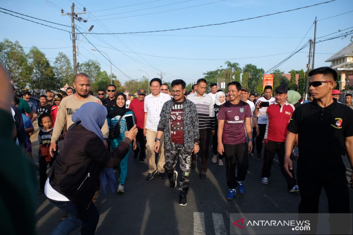 Masyarakat Gowa antusias sambut kunjungan perdana Mentan SYL