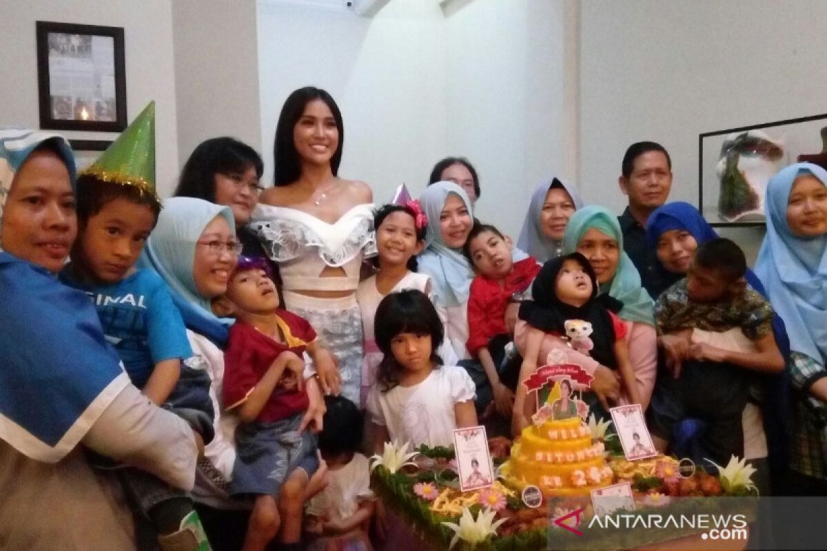 Puteri Indonesia Pariwisata gelar syukuran dengan anak difabel