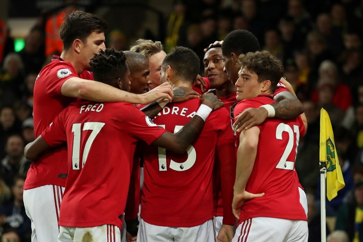Hasil Liga Inggris: Manchester United raih tiga poin dari markas Norwich