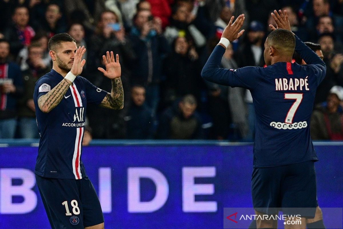 Sama-sama kemas dua gol, Icardi dan Mbappe antar PSG rajai Le Classique pertama musim ini