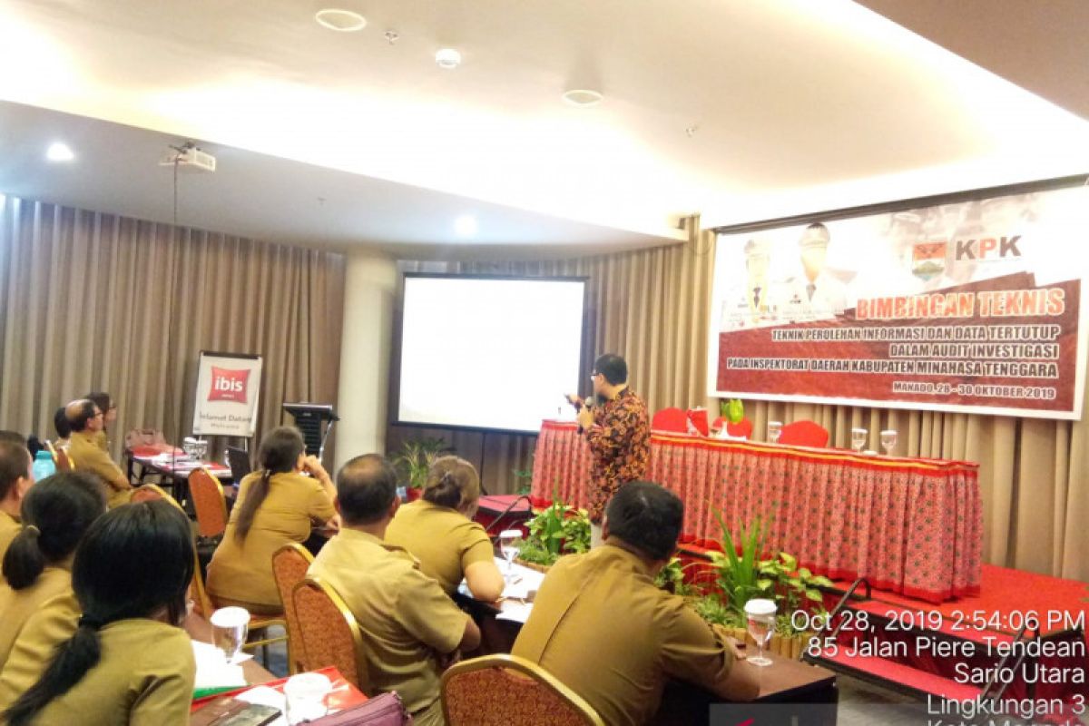 KPK latih para auditor inspektorat Minahasa Tenggara