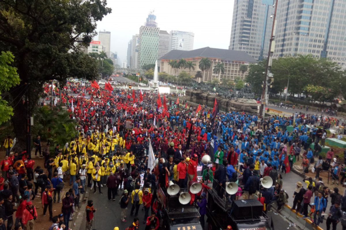 Massa mahasiswa Borak ikuti bergabung dalam aksi Indonesia Memanggil