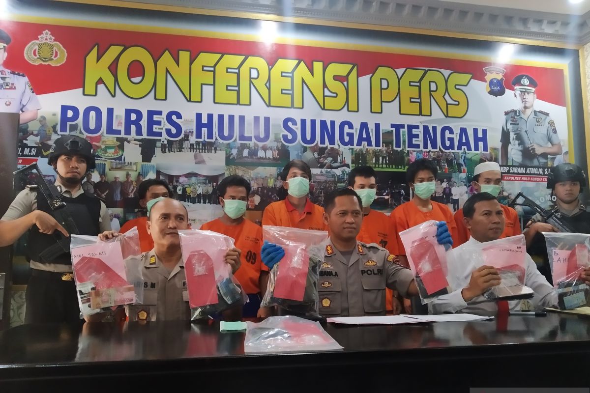 Inilah enam pelaku narkoba yang dibekuk Polres HST pada Operasi Antik Intan 2019