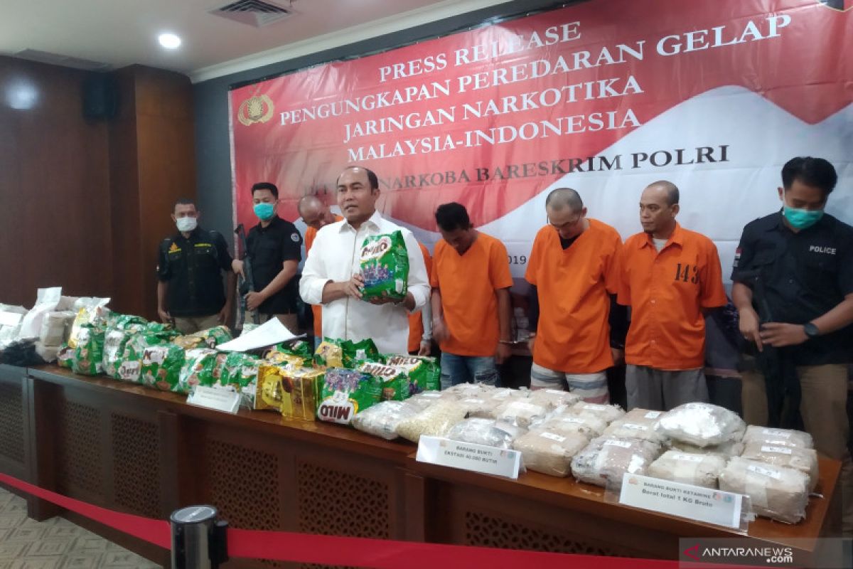 Bareskrim sita 70 kilogram sabu-sabu jaringan Malaysia-Indonesia