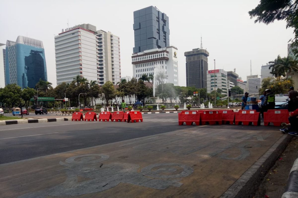 Jalan Medan Merdeka Barat kembali ditutup antisipasi demo