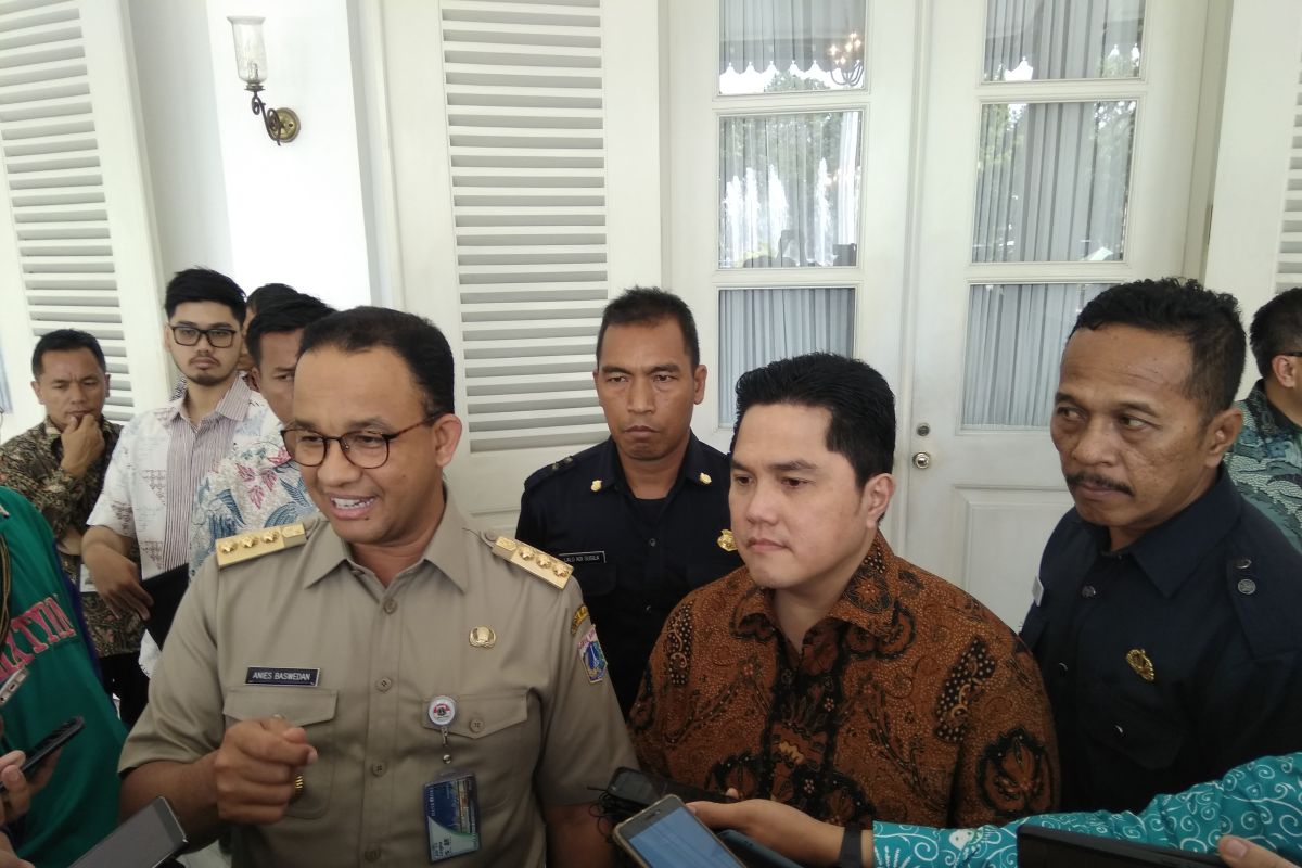 Menteri BUMN sambangi Balai Kota Jakarta membahas integrasi transportasi