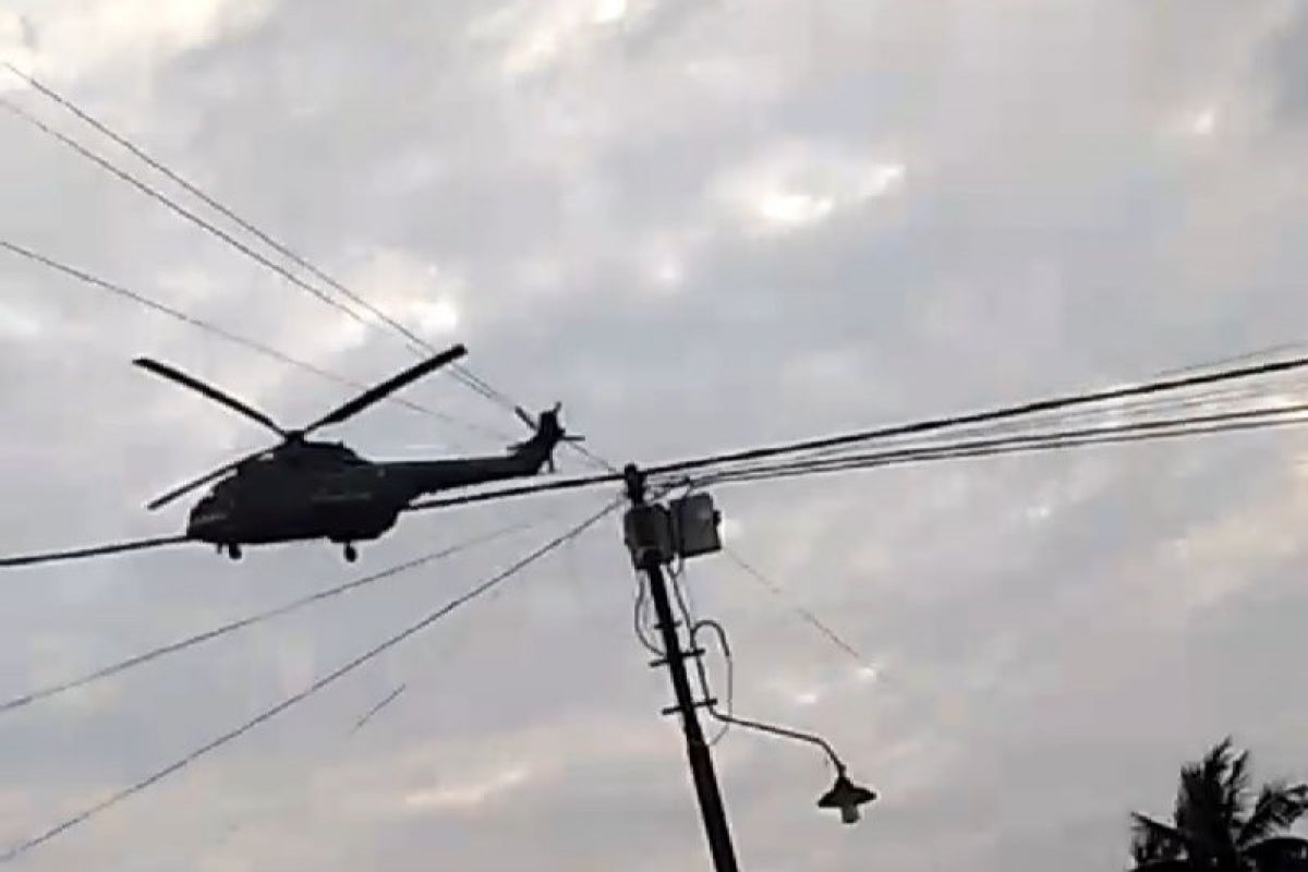 Polisi Pontianak masih selidiki penyebab helikopter terbang terlalu rendah