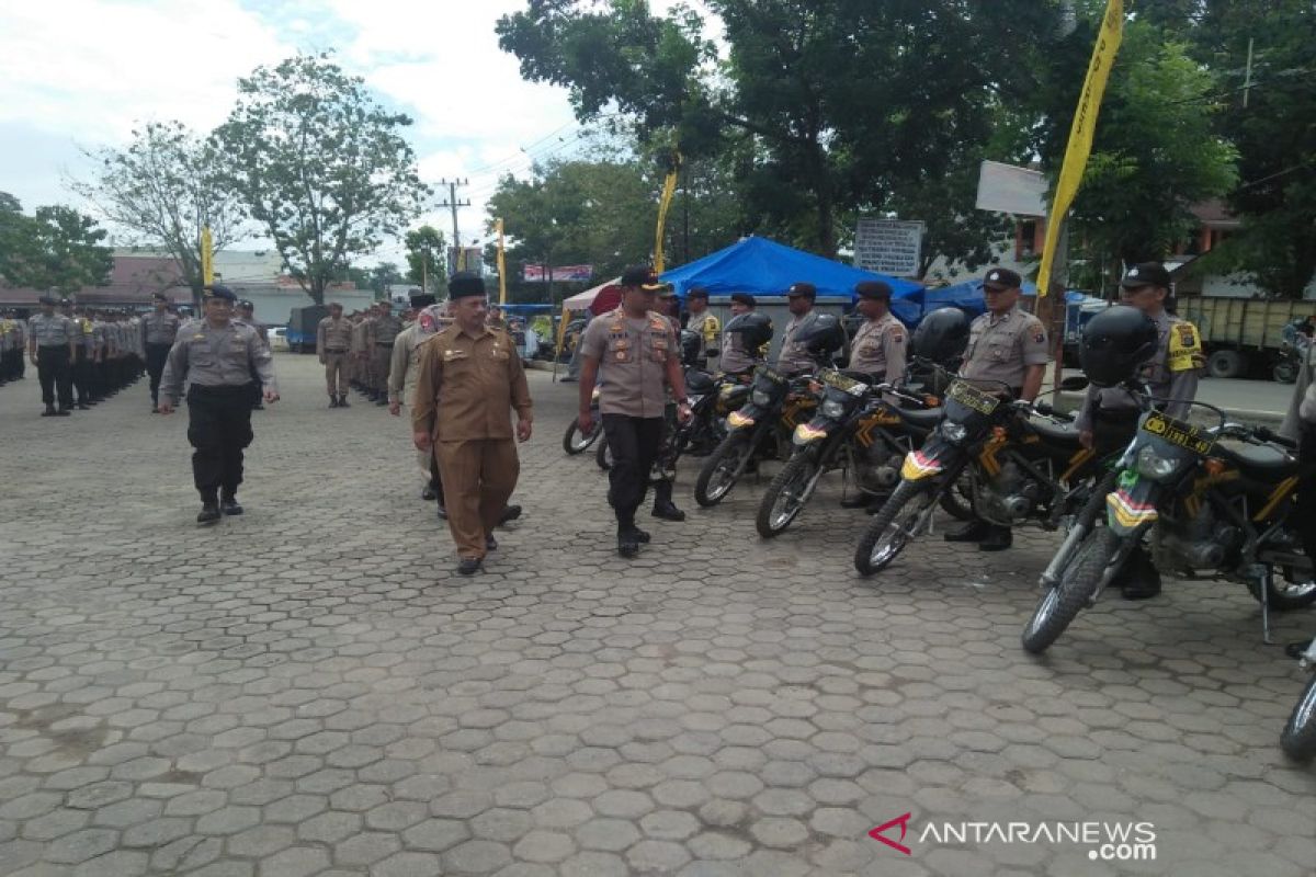 Ratusan aparat kepolisian diterjunkan amankan 99 TPS Pilkades Padang Lawas