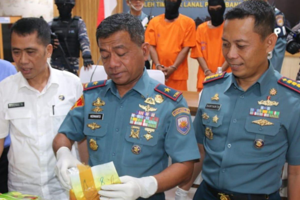 Kembangkan penangkapan sabu, Lanal Palembang koordinasi dengan BNN