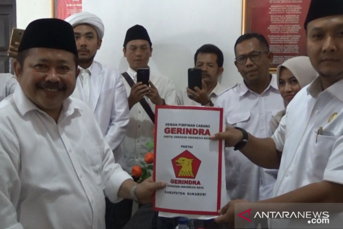 Pilkada Sukabumi, Sofyan Efendi kembalikan berkas pendaftaran bakal calon bupati ke Gerindra