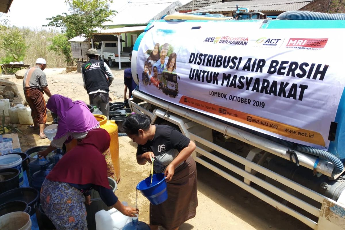 ACT-MRI menyalurkan air bersih untuk warga Lombok Barat