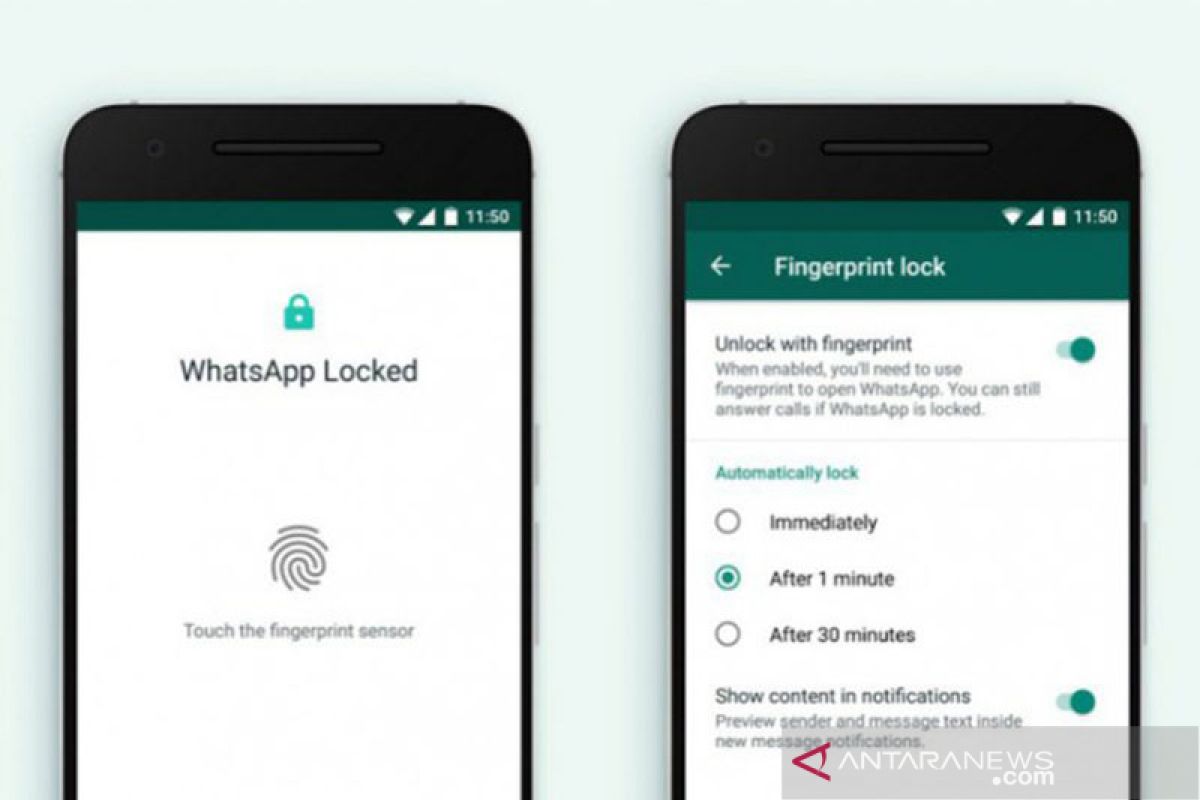 WhatsApp sekarang sudah ada layanan 'fingerprint lock'