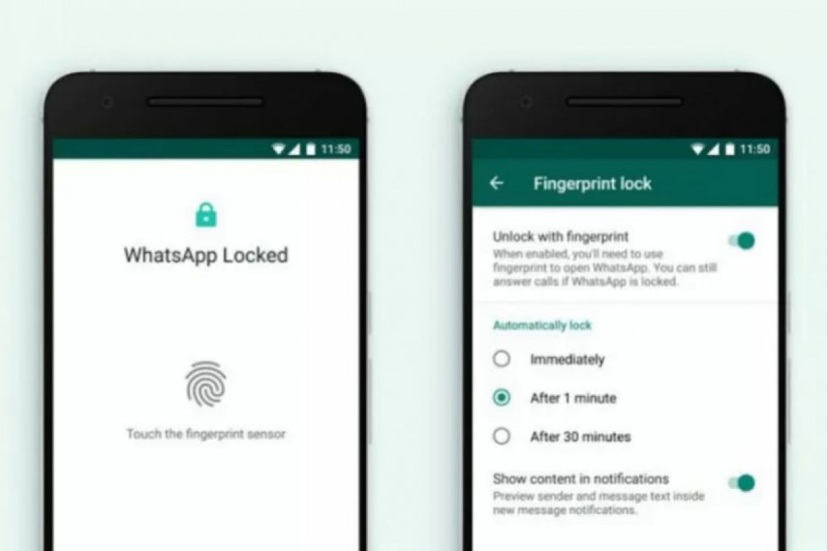 "Fingerprint lock" kini ada di WhatsApp Android