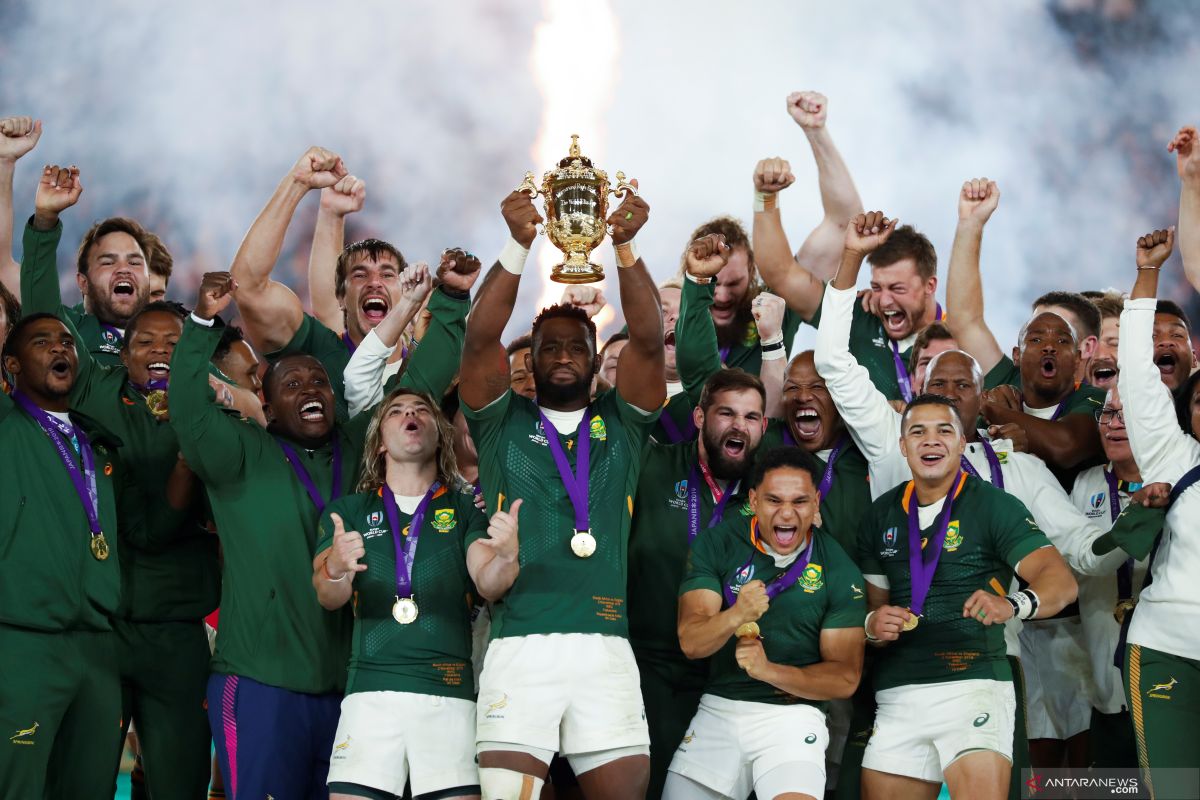 Afrika Selatan raih gelar juara Piala Dunia Rugby setelah taklukkan Inggris