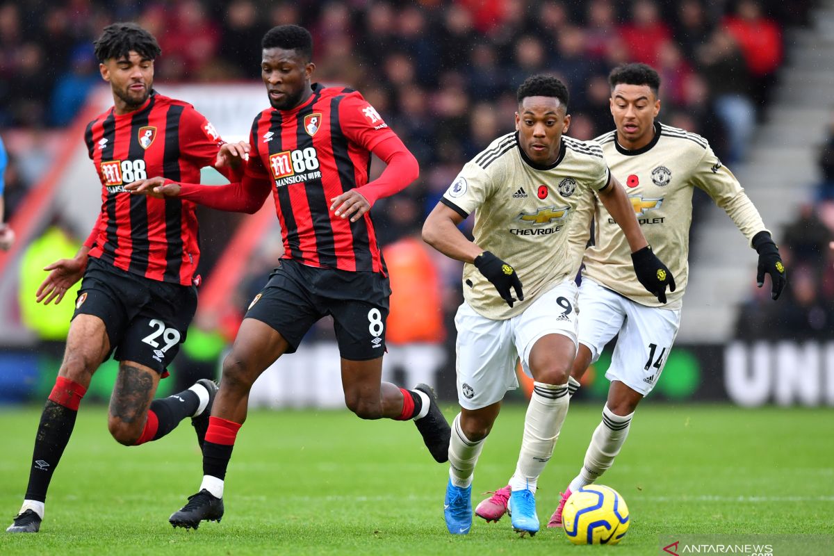 Liga Inggris, Bournemouth tumbangkan Manchester United 1-0 di Liga Inggris