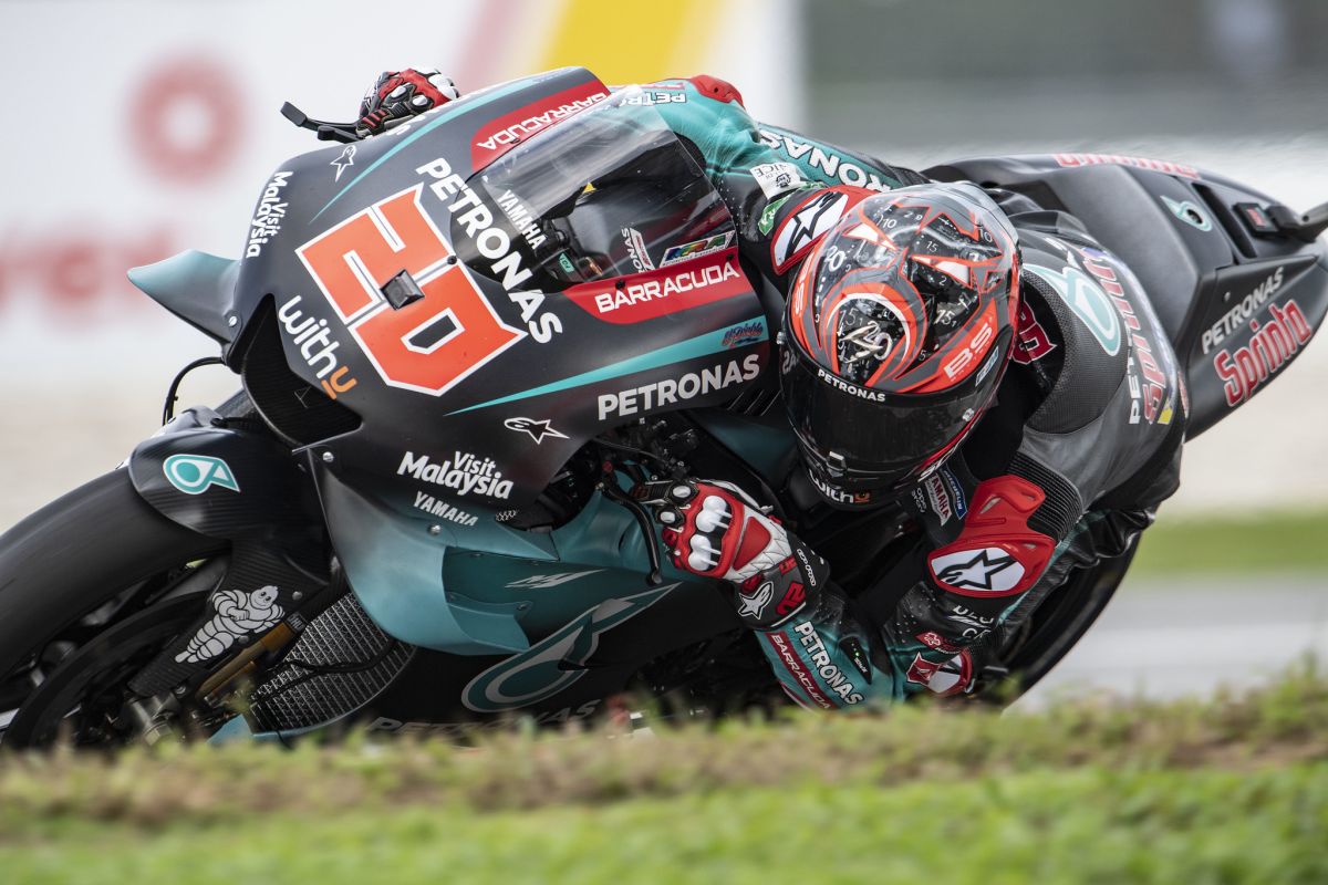 Quartararo klaim pole position GP Malaysia, Marc Marquez terjatuh