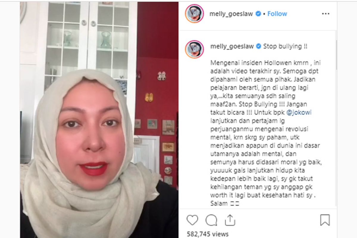 Alasan Melly Goeslaw marah dijadikan kostum Halloween