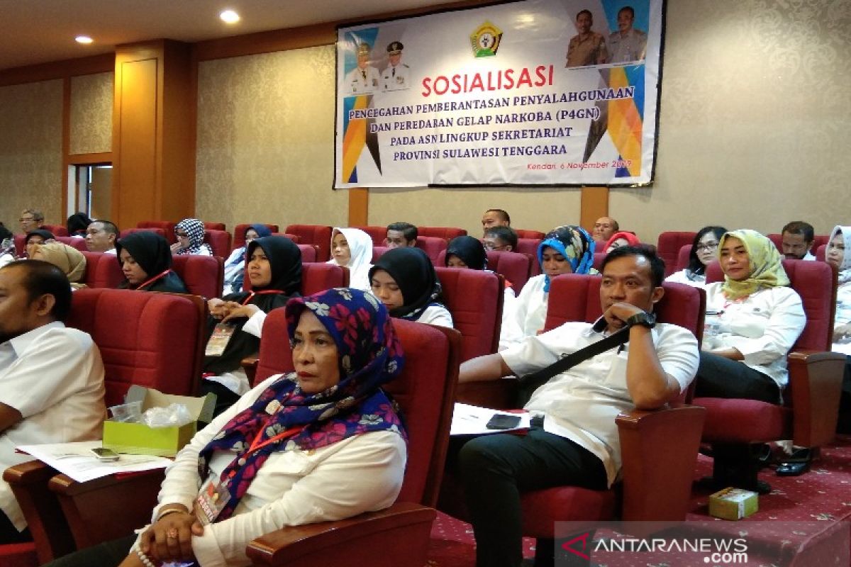 BNN sosialisasikan P4GN pada ASN lingkup Sekretariat Provinsi Sultra