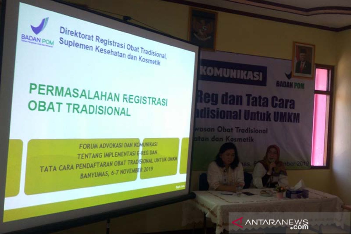 Sosialisasi e-regristrasi, 40 obat tradisional tunggu izin edar BPOM