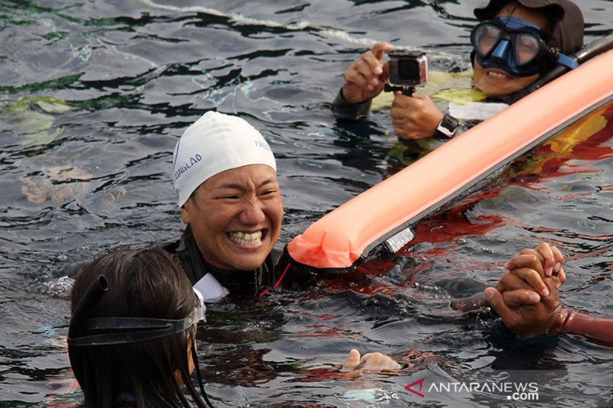 Atlet freediving internasional kagum keelokan Teluk Balohan Sabang