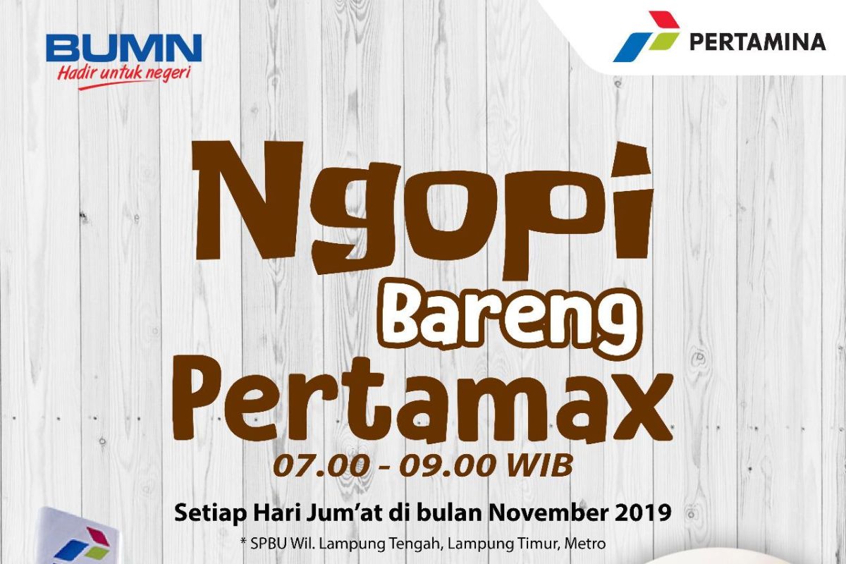 Pertamina adakan minum kopi gratis di 10 SPBU.