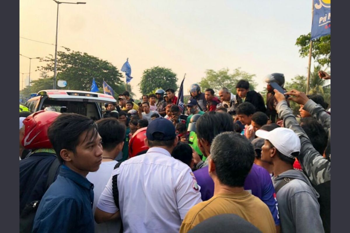 Transjakarta kawal pemberian santunan korban kecelakaan di Manggarai
