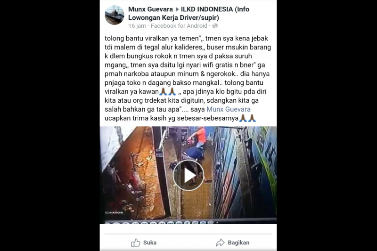 Viral di medsos, video penangkapan pengedar narkoba