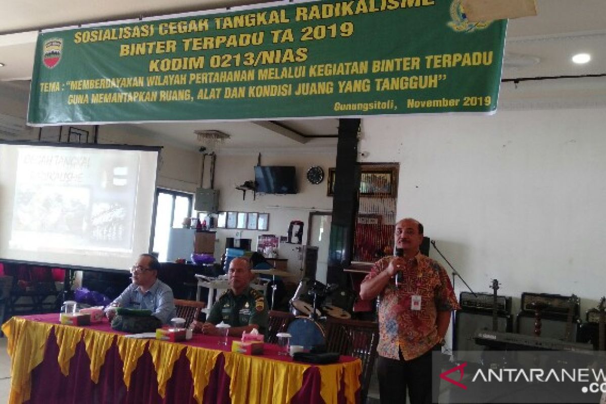 Kodim 0213/Nias sosialisasi cegah  dan tangkal radikalisme