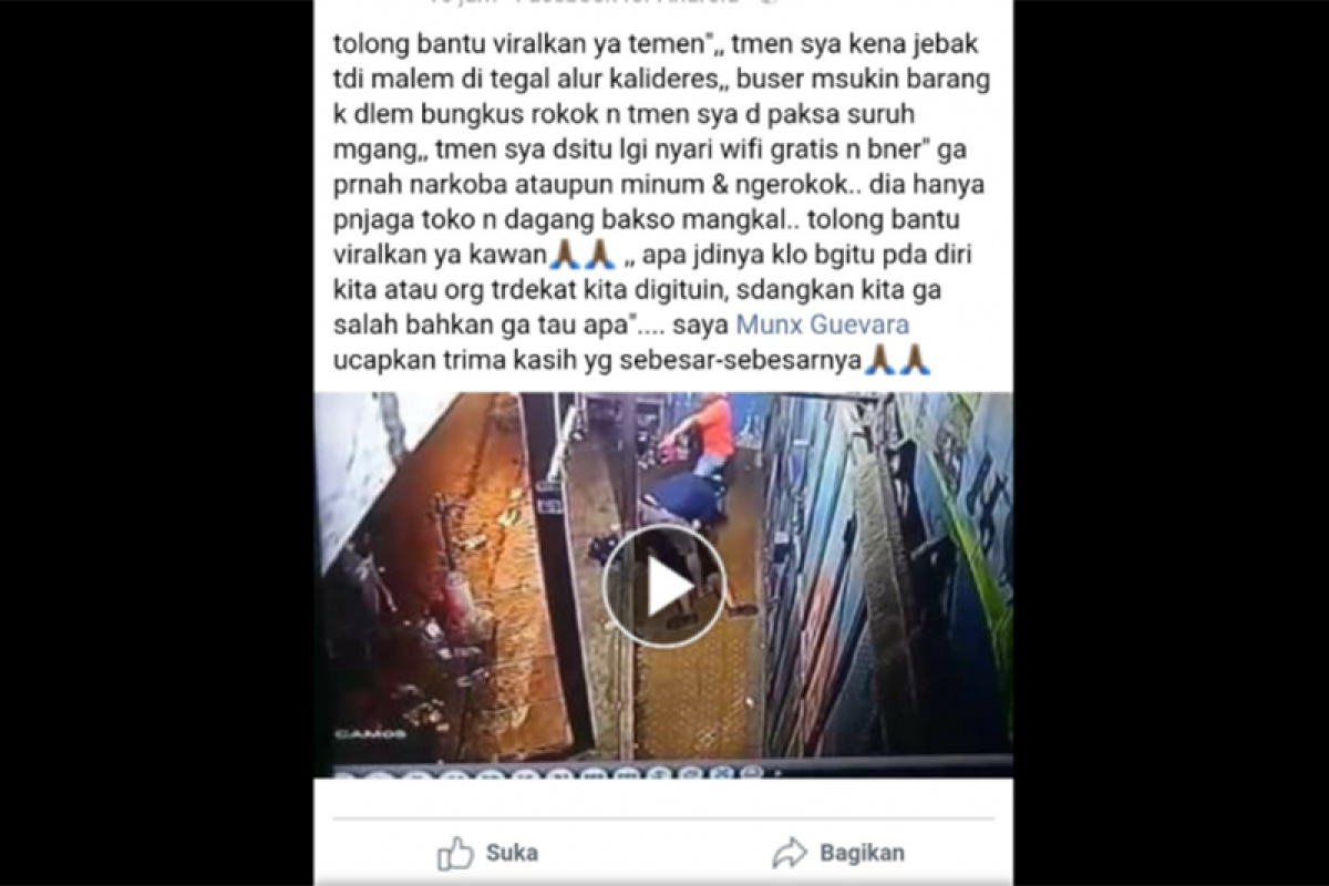 Ketika tukang bakso dituduh miliki narkoba, video viral dan kriminolog sebut polisi ceroboh