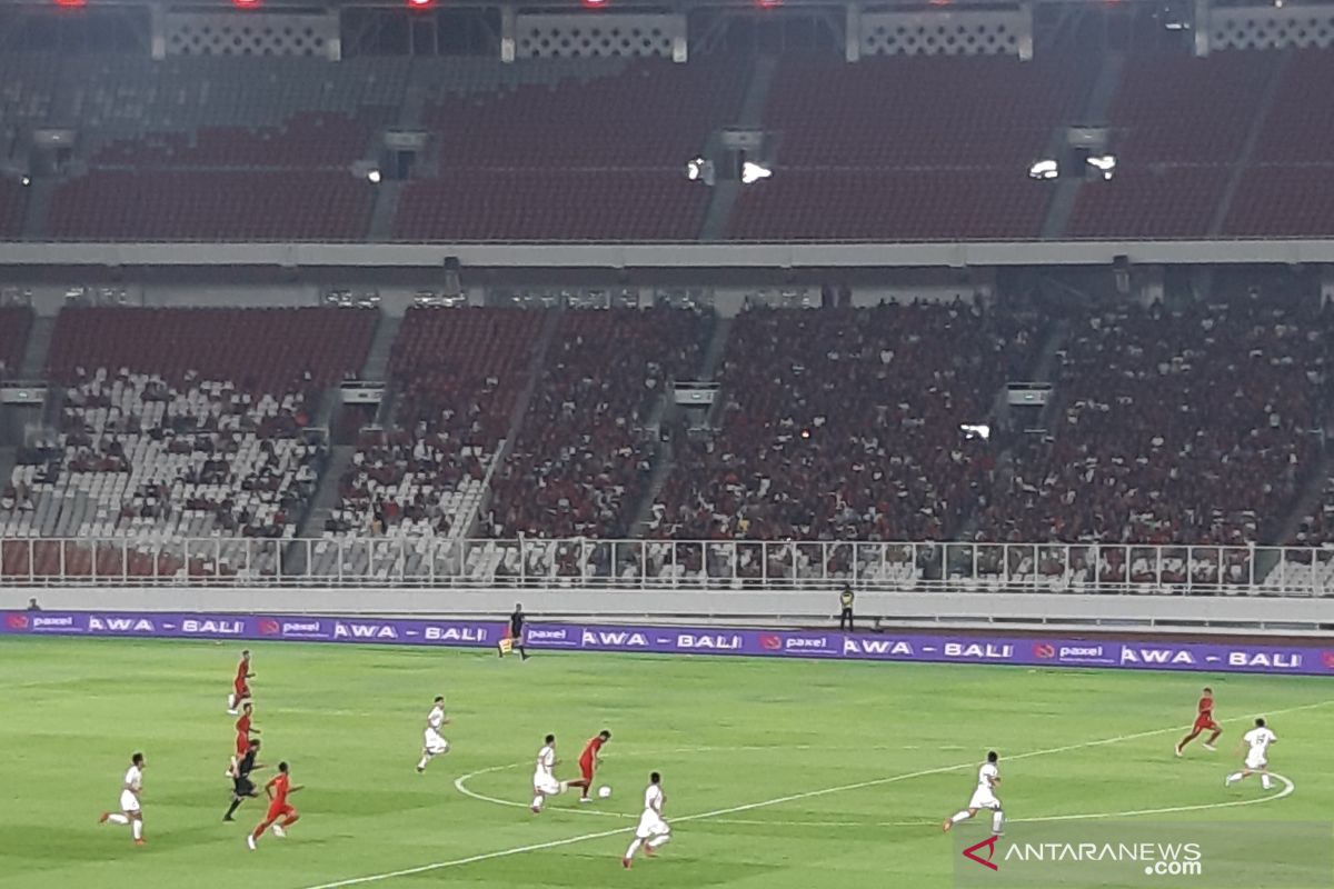 Babak pertama, Timnas U-19 Indonesia  tertinggal 0-1 dari Korut