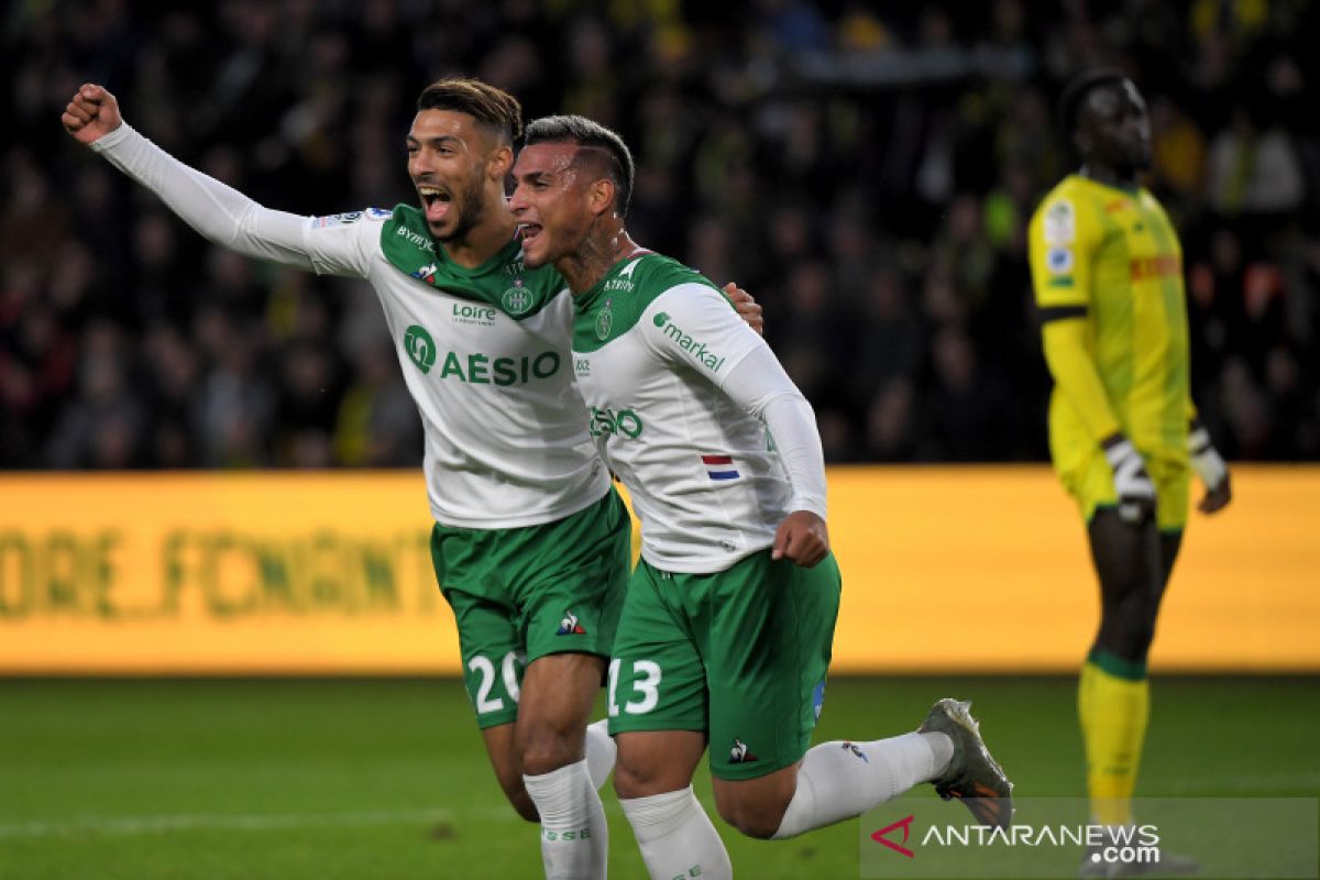 Liga Prancis, Saint-Etienne bangkit dan jungkalkan Nantes 3-2