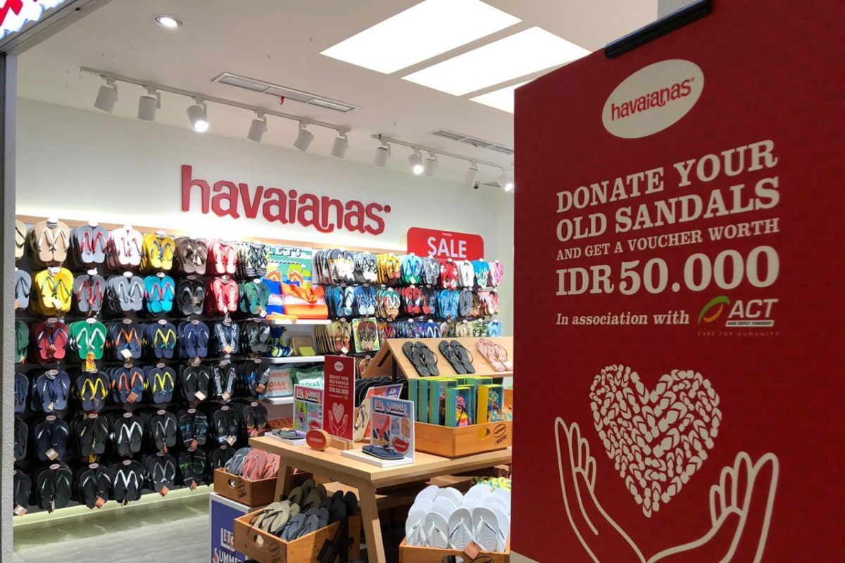 ACT-Havaianas berkolaborasi kampanye donasi sandal layak pakai