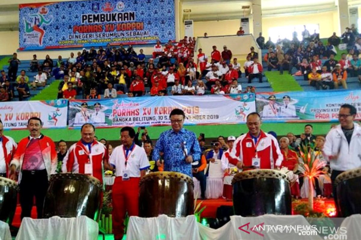 Menpan Tjahjo Kumolo buka Pornas Korpri XV di Babel