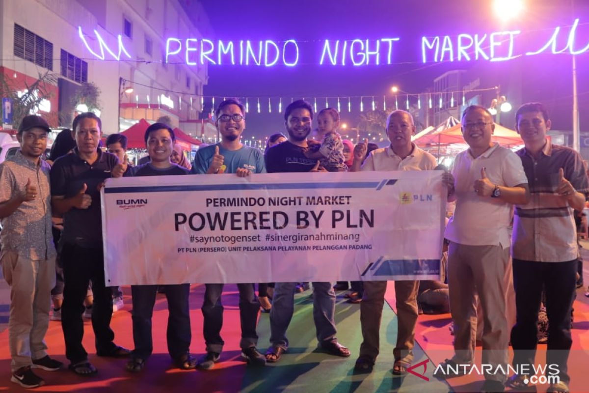 PLN dukung pasar malam di Permindo Padang, 14 titik SPLU
