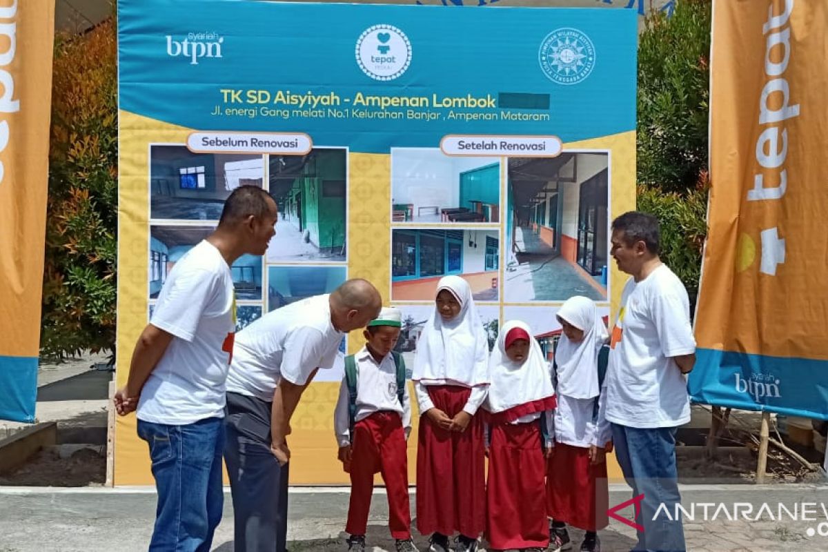 BTPN Syariah bantu sekolah terdampak gempa di Mataram