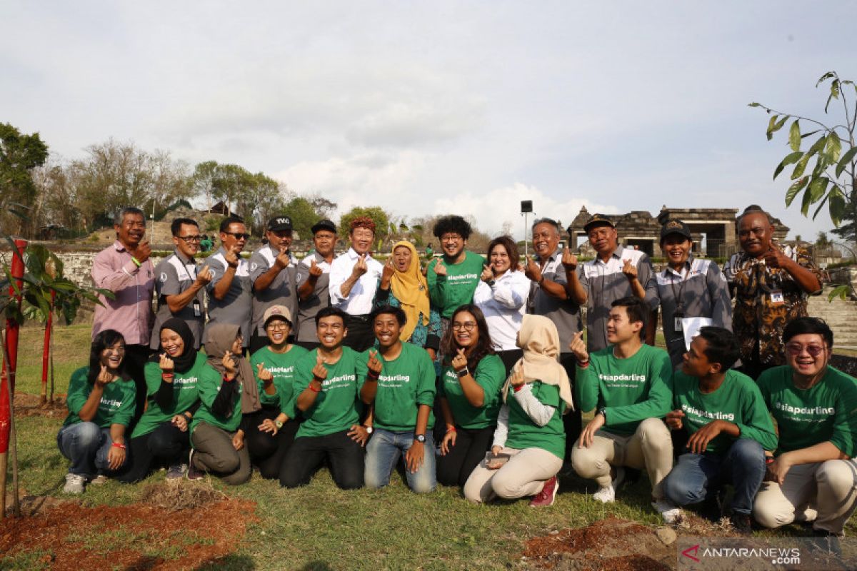 Situs purbakala Ratu Boko dihijaukan ribuan pepohonan