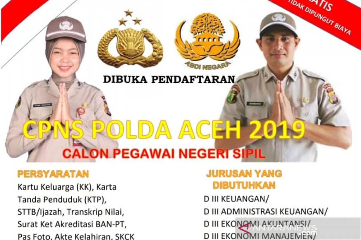 Polda Aceh buka penerimaan CPNS