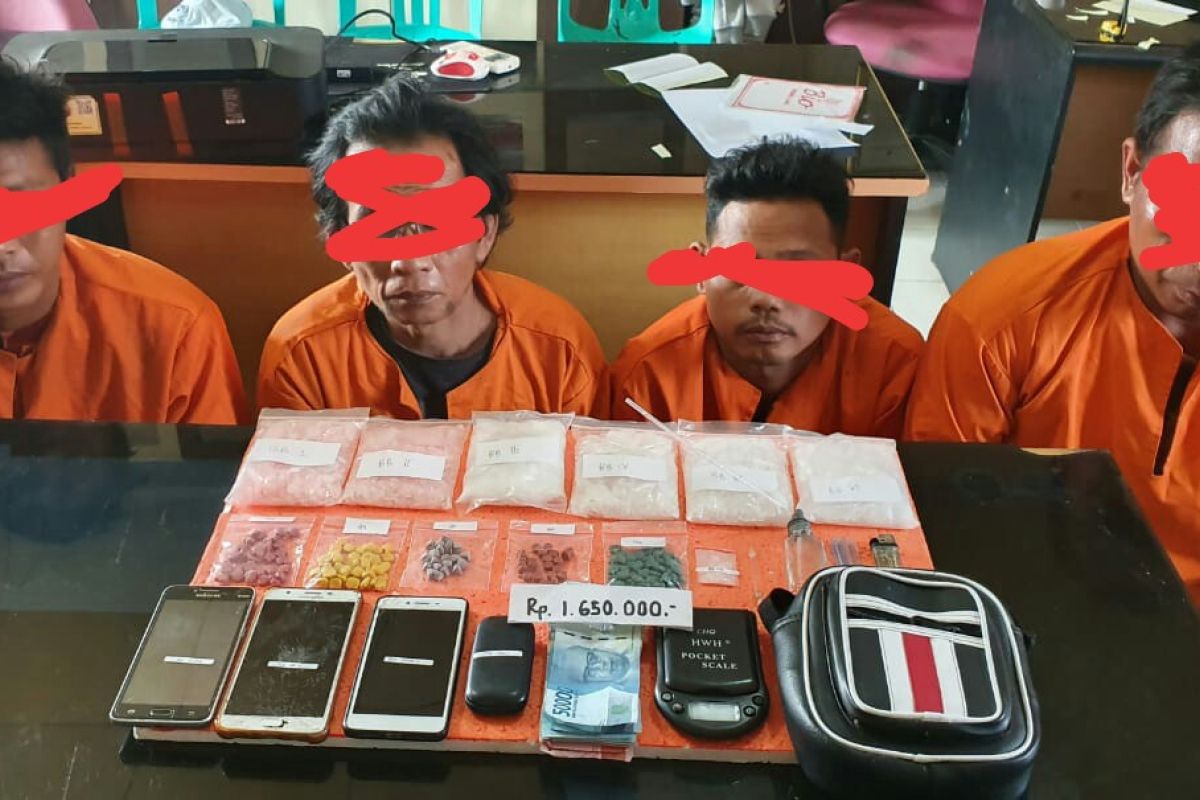 Polres Inhil tangkap empat pelaku penyalahgunaan narkotika