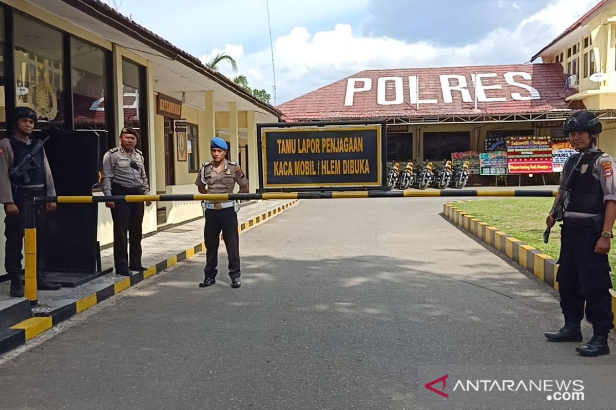 Akses masuk Mapolres Banjar diperketat