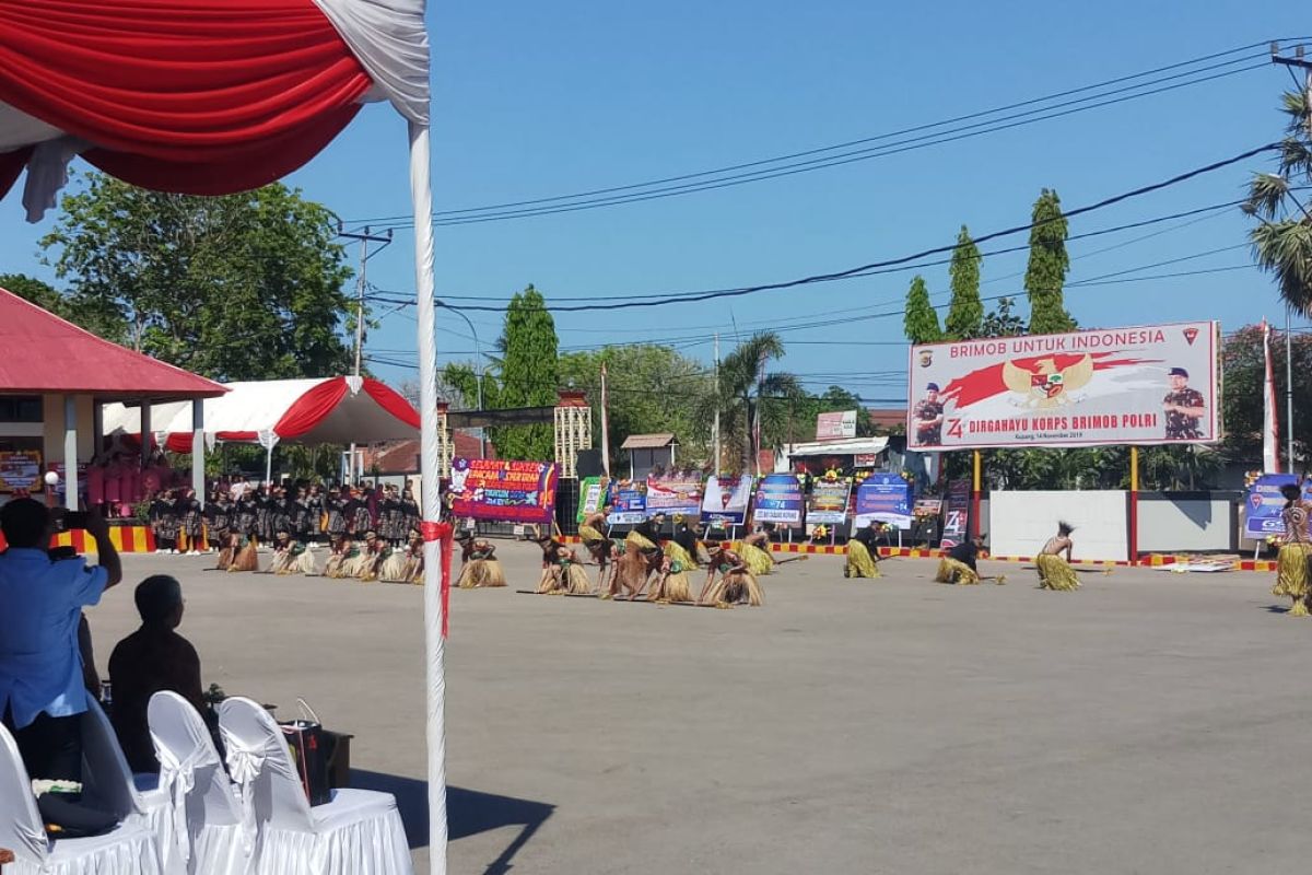 Tarian kebangsaan warnai perayaan HUT Brimob di Kupang