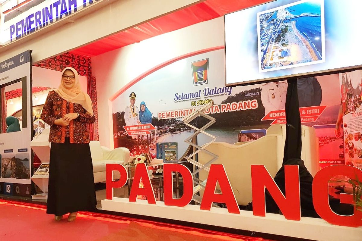 Padang shows an ethnic concept stand at West Sumatra Expo in Medan