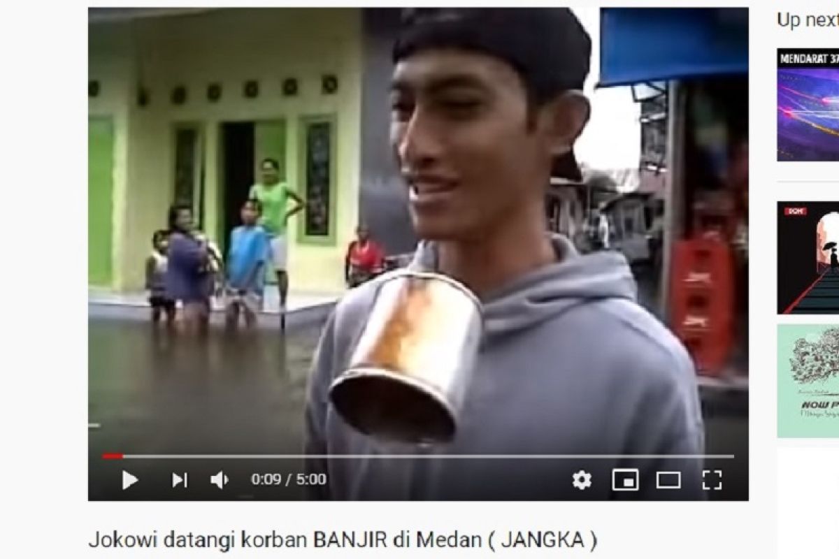 Terduga bom bunuh diri Medan buat konten parodi banjir di Youtube